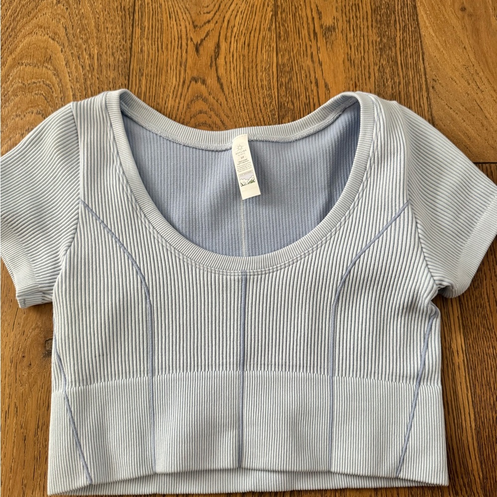 Aerie Offline light blue Ribbed Women's crop Top size small